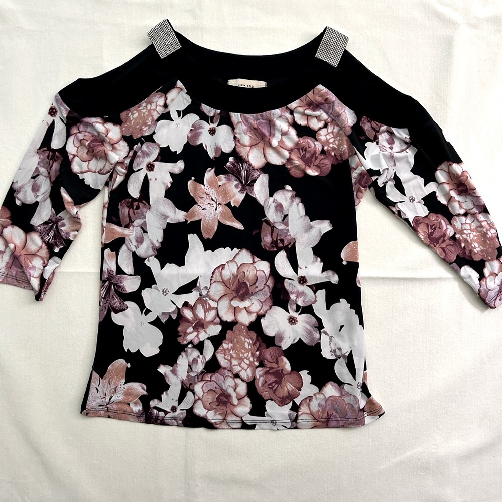 Floral Cold Shoulder Blouse